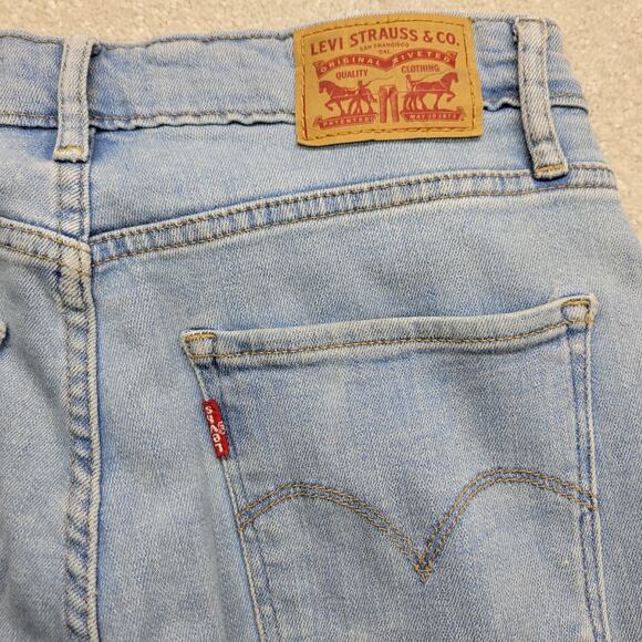 Levi’s 721 High Rise Skinny Jeans Women’s Light Blue Wash Distressed Size 27 - Picture 9 of 11